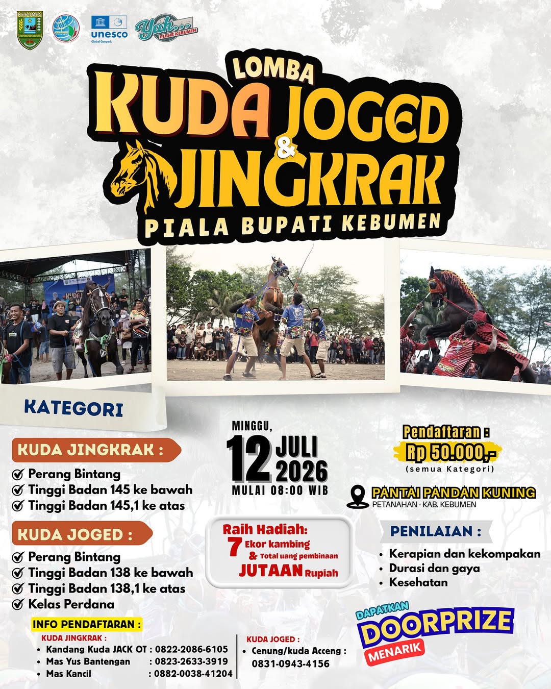 Lomba Kuda Joged dan Jingkrak Piala Bupati Kebumen