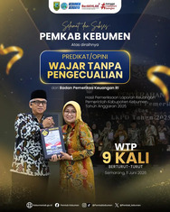 Pemkab Kebumen Raih Opini WTP ke-9 Kali Berturut-turut dari BPK RI