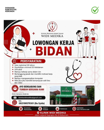 Lowongan Kerja Klinik Widi Medika (Bidan)