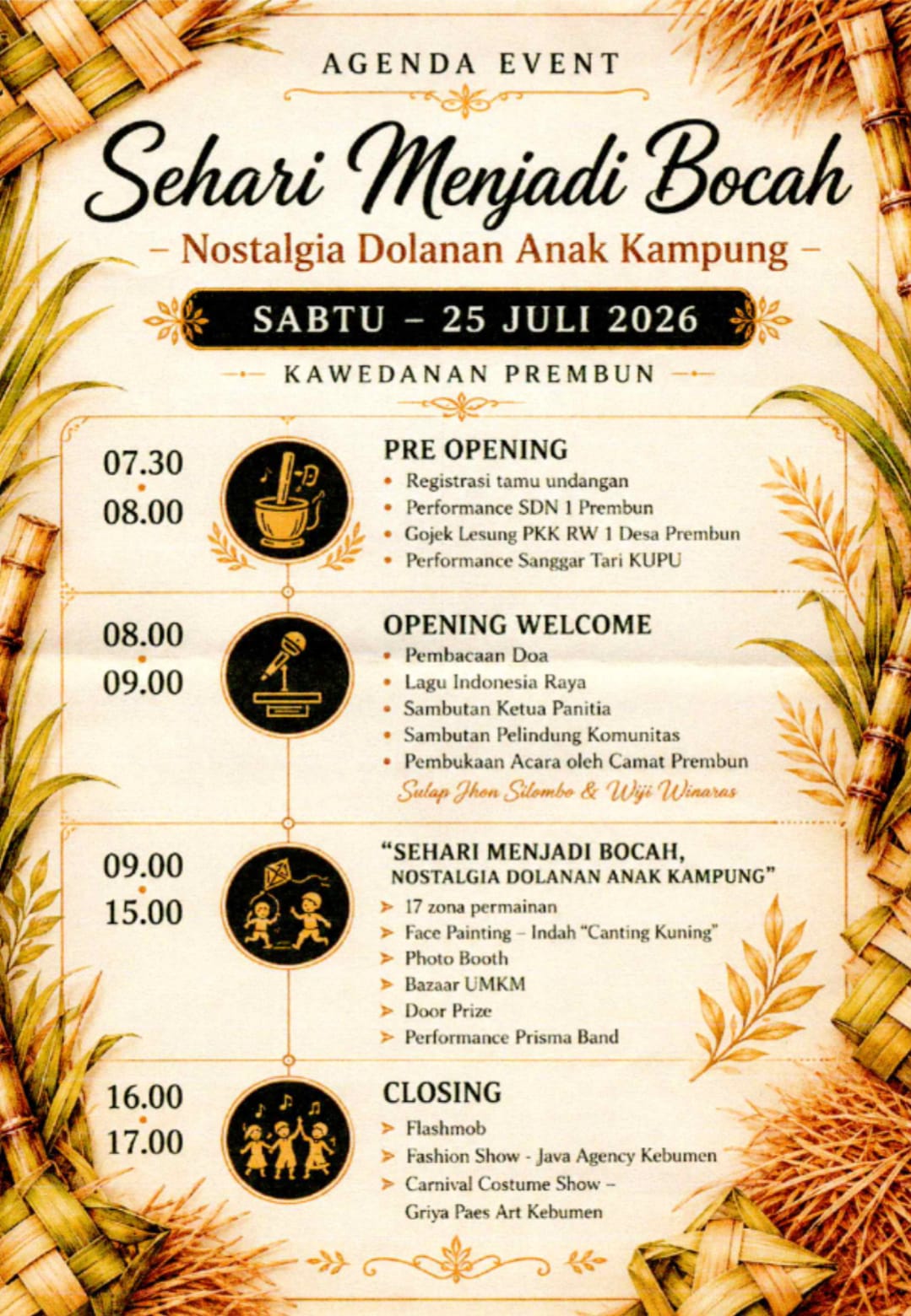 “Sehari Menjadi Bocah”, Ajak Masyarakat Bernostalgia dengan Permainan Tradisional di Prembun