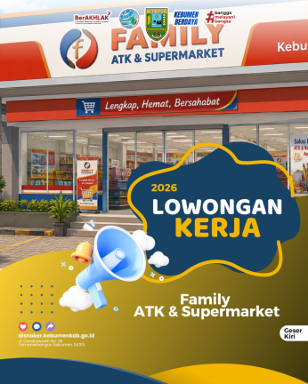 Lowongan Kerja Family ATK & Supermarket (Pramuniaga, Kasir, dan Staff Admin)