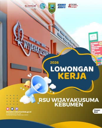 Lowongan Kerja Terbaru: RSU Wijayakusuma Kebumen(Terapis Wicara dan Terapis Okupasi)