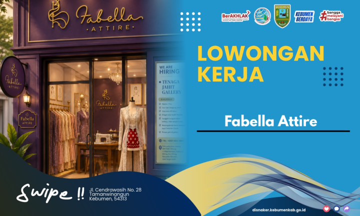 Lowongan Kerja  Fabella Attire Kebumen Posisi Jahit dan Payet