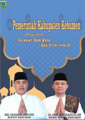 Pemerintah Kabupaten Kebumen mengucapkan Selamat Idul Fitri  1440 H