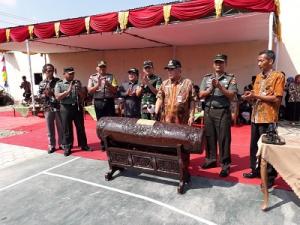 Bupati KH.Yazid Mahfudz Buka TMMD 2019 di Desa Sawangan, Alian