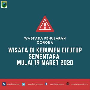 Cegah Penularan COVID-19, Wisata Kebumen Ditutup Sementara