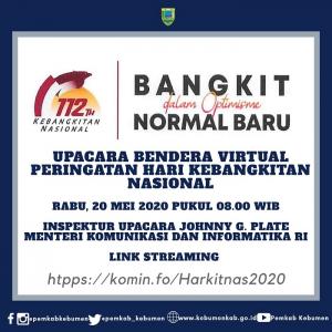 Pertama Kali, Upacara Peringatan Harkitnas Secara Virtual