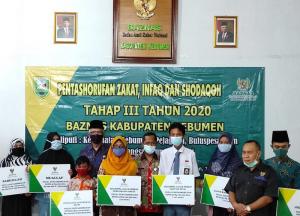 Pentashorufan Tahap III Tahun 2020, BAZNAS Kebumen Salurkan Lebih Dari 2,3 Milyar