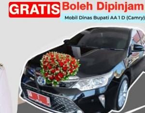 Mulai Bulan April, Warga Kebumen Gratis Pakai Mobil Dinas Bupati Untuk Acara Pengantin