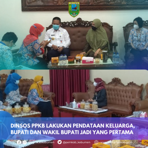 Dinsos PPKB Lakukan Pendataan Keluarga, Bupati dan Wakil Bupati Jadi Yang Pertama