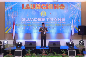 Bupati Arif Sugiyanto Launching Bumdes Trans, Sebuah Layanan Moda Transportasi Online