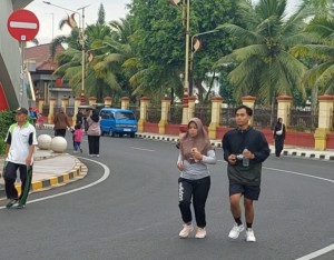 Uji Coba CFD Hari Pertama, Kawasan Alun-alun Pancasila Kebumen Sudah Bersih PKL