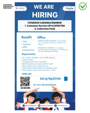 Lowongan Kerja FIFGROUP Cabang Kebumen – Posisi Customer Service dan Collection Field